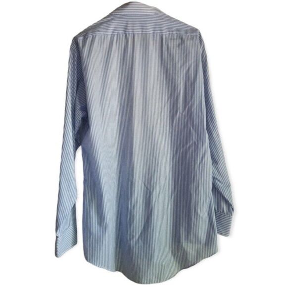 Hennessly by Van Heusen Men's Blue and White Striped Dress Shirt, 15-1/2", … - Picture 2 of 6